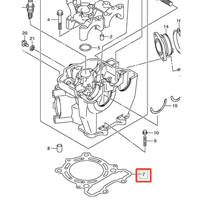 Motorcycle Engine Cylinder Head Seal Gasket  For SUZUKI RM-Z250/RM-Z RMZ 250 11141-49H00