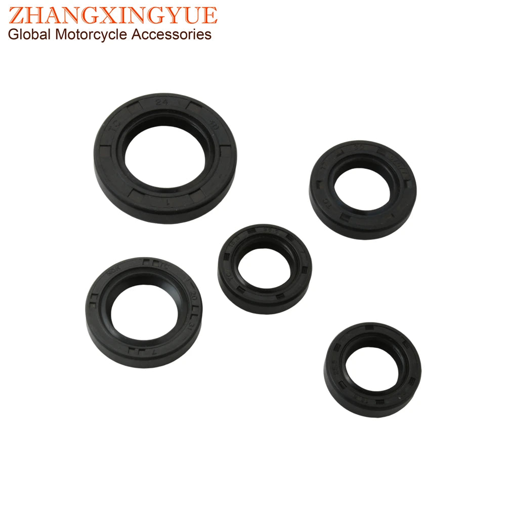 5pc Dio50 ZX50 Tact50 Engine Oil Seal Assy For Honda Dio AF16 TACT AF17 AF18 AF27 AF28 AF34 AF35 ZX 50cc 4-Stroke