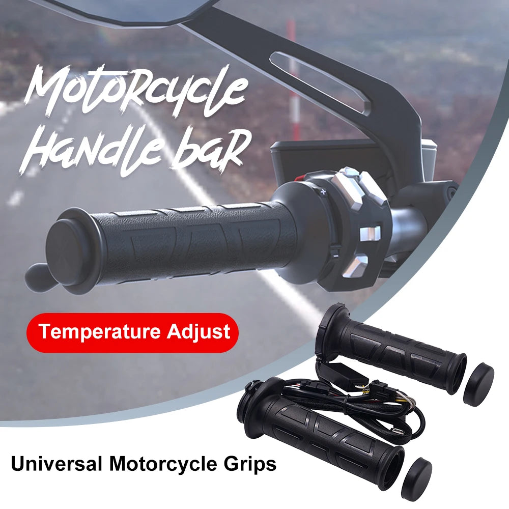 Motorcycle Hand Heated Grips Electric Molded Grips Scooter Moped Bar Hand Warmer 22mm motocross vespa Adjustable Hot Grip Handle