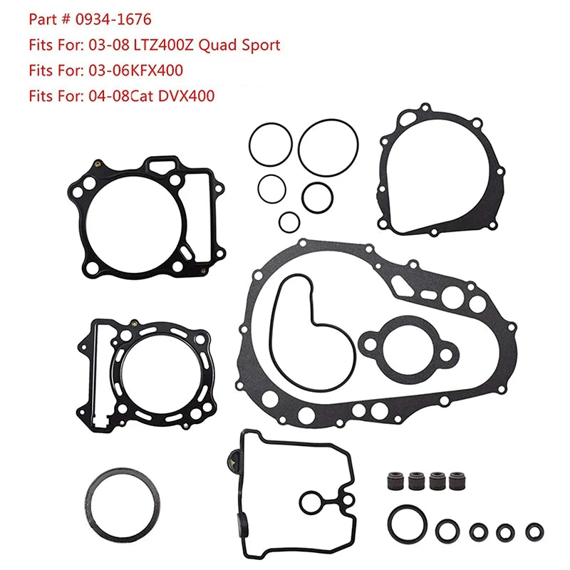 Motorcycle Engine Gasket Oil Seal Kit Engine Sealing Ring for ARCSU DVX 400 400 LTZ400 QUADSPORT