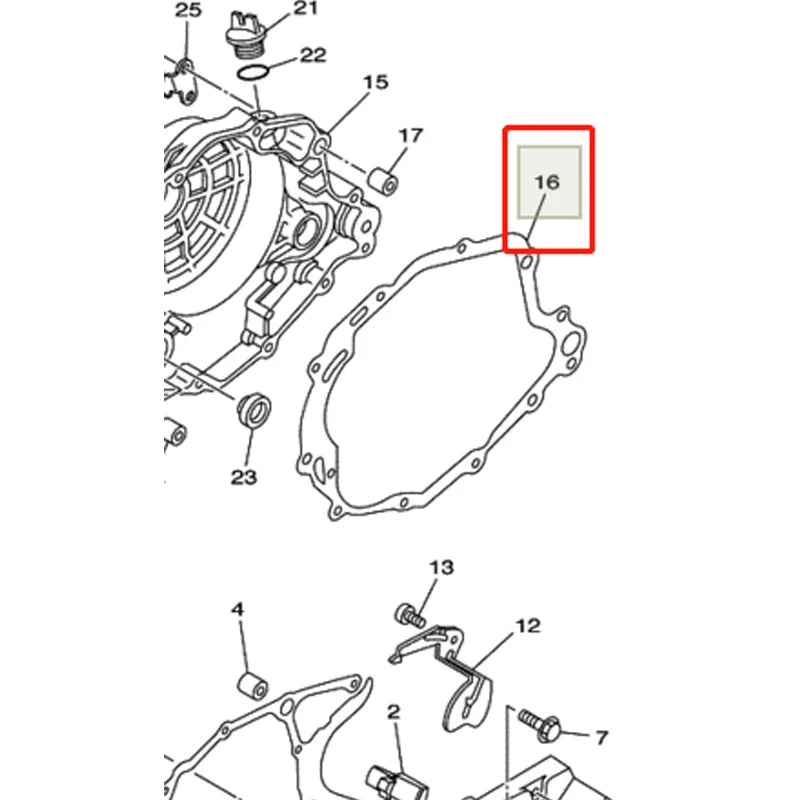 Motorcycle Engine Crankcase Cover Gasket Seal For YAMAHA XT125 XT200 BW200 TW200 TT225 XT225 ST225 TW125 TW225