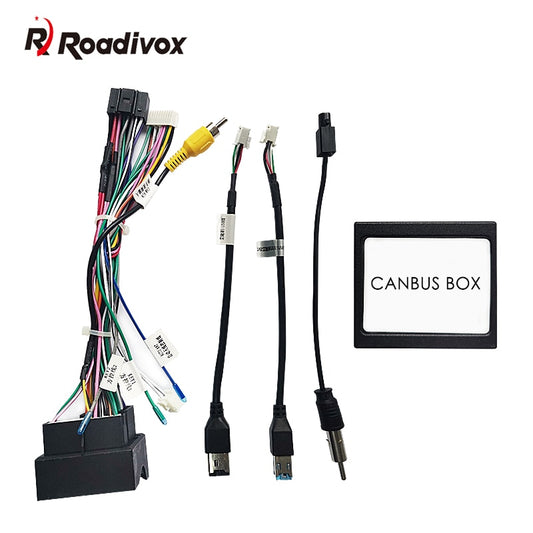 Car 16Pin Power Wiring Harness Cable Adapter With Canbus For  Arrizo 5 GX EX Tiggo 4x 5x  Install Aftermarket Android Stereo